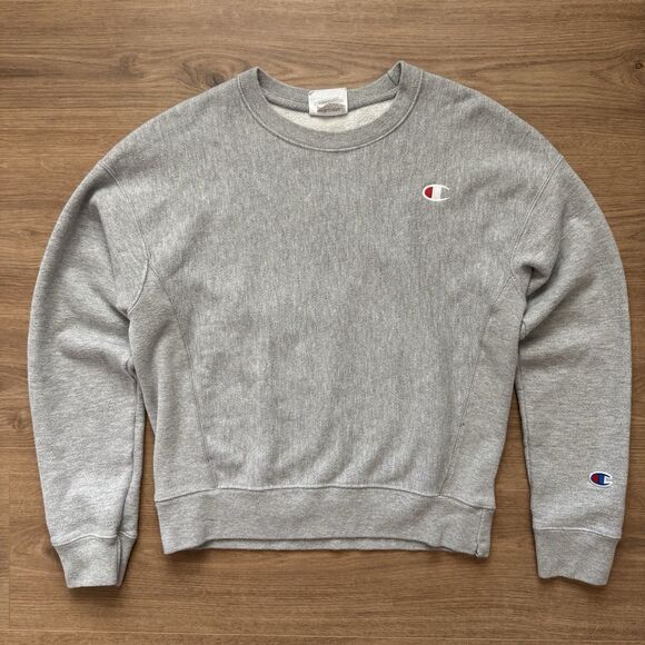 Champion Mens Gray Reverse Weave Crew Neck Sweatshirt Size S - Picture 8 of 8